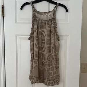 Banana Republic Taupe Patterned Tank Top